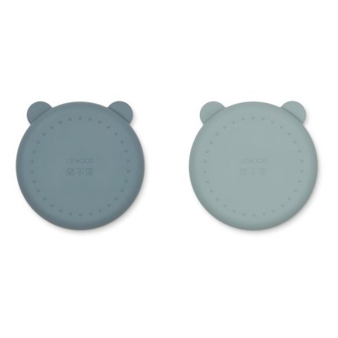 Lot de 2 assiettes compartimentées Merrick - Whale blue mix - LIEWOOD