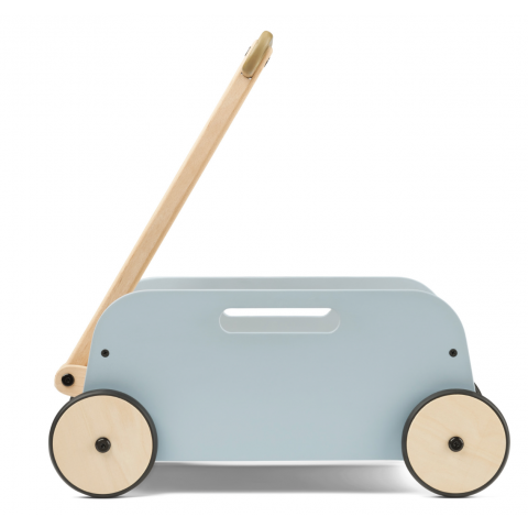Wagon chariot à tirer en bois Tyra - bleu