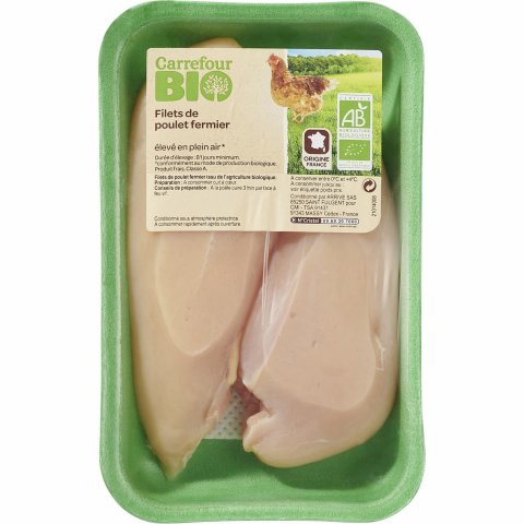 Filet de poulet Bio fermier blanc 