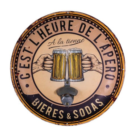 Décapsuleur Mural "L'heure de l'apéro"