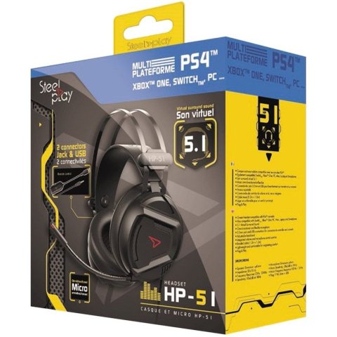 Casque micro STEELPLAY HP-51, Noir