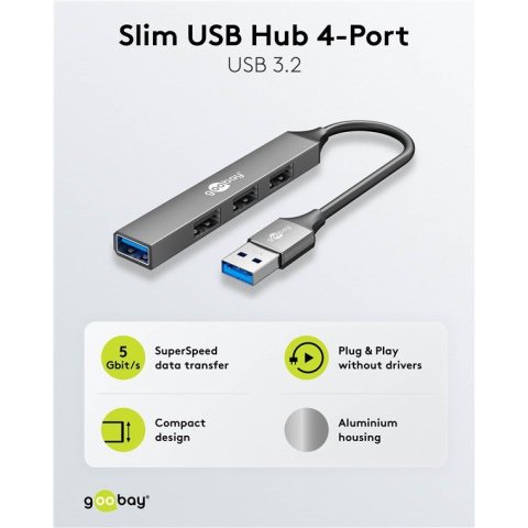 Hub USB Slim - GOOBAY 74456