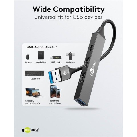 Hub USB Slim - GOOBAY 74458