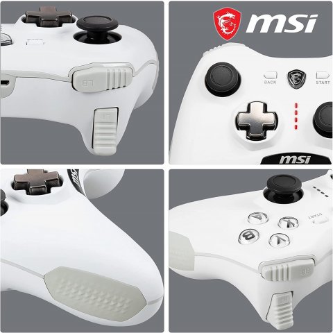 Gamepad MSI Force GC20 V2 GAMING USB pour Windows/Android - blanche