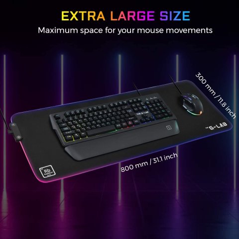 Tapis de souris The G-Lab Rubidium RGB - XXL