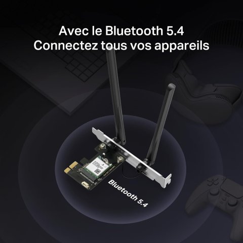 Carte WiFi MERCUSYS MA70XE - AX1800 WiFi 6 Bluetooth 5.4 PCI-E