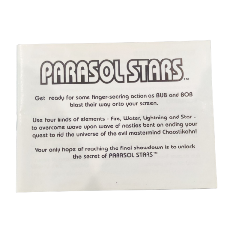 JEU NES PARASOL STARS RAINBOX ISLAND 2 COMPLET
