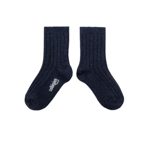 Chamois Chaussettes à côtes en cachemire et laine - Douce nuit