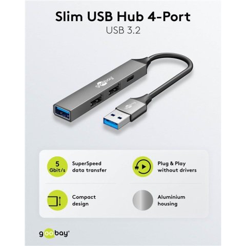 Hub USB Slim - GOOBAY 74458