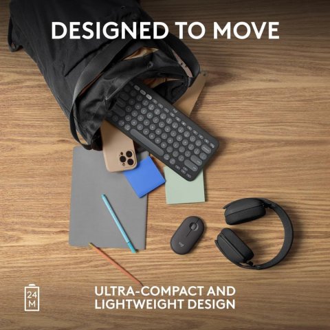 Souris LOGITECH Pebble Mouse 2 M350s - TONAL GRAPHITE, bluetooth