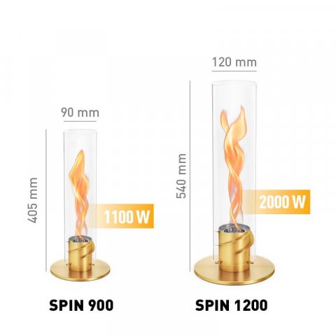 Cheminée de table SPIN 900 Bioburner - Doré