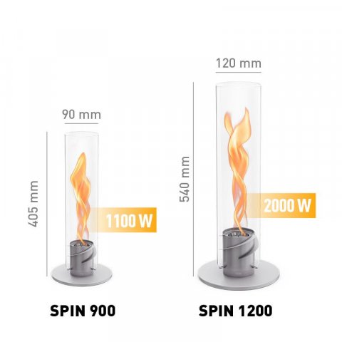 Cheminée de table SPIN 900 Bioburner - Gris