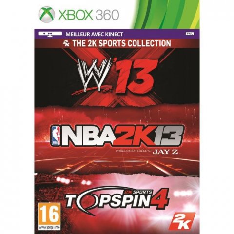 JEU XBOX 360 TRIPLE PACK 2K SPORT PS3 NBA 2K13 + WWE 13 + TOP SPIN 4