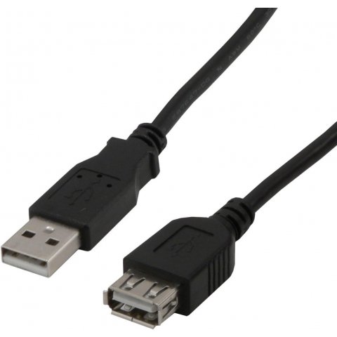 Rallonge USB 2.0 en 2m série A, débit 4.8Gb/s - MCL MC922AMF-2M/N