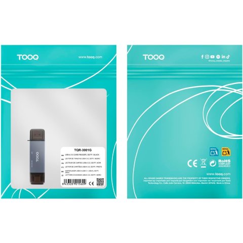 Lecteur de Cartes externe USB-A/C 3.2 TooQ TQR-3001G