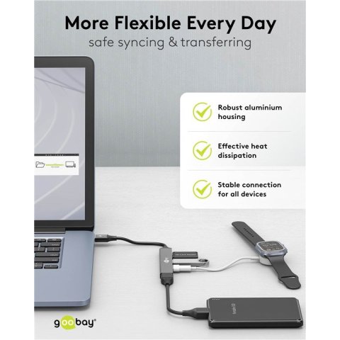 Hub USB Slim - GOOBAY 74456