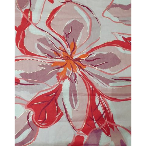 Foulard femme fleuri et dorures Althéa