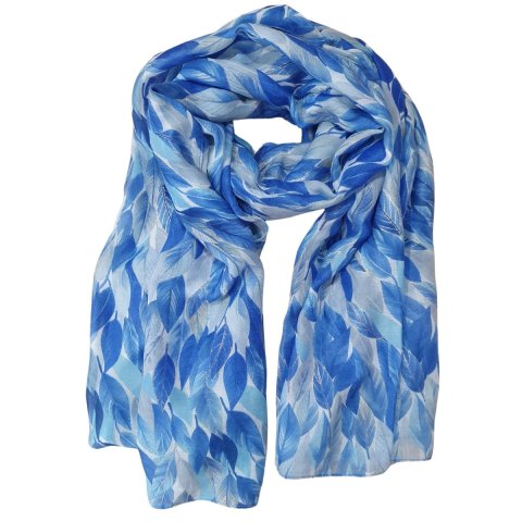 Foulard femme feuilles et dorures Erynn