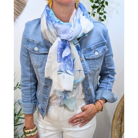 Foulard femme fleuri Zelinda