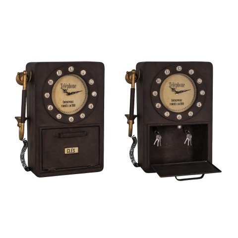 Boite à clés téléphone avec pendule