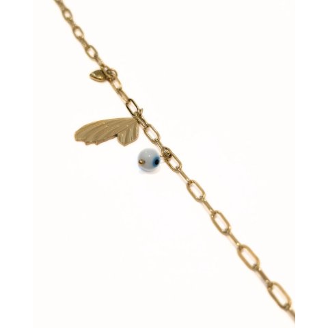 Chaine de cheville acier doré Gry