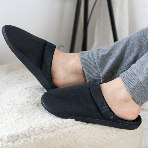 Chaussons mules homme Isotoner | Noir | 98032