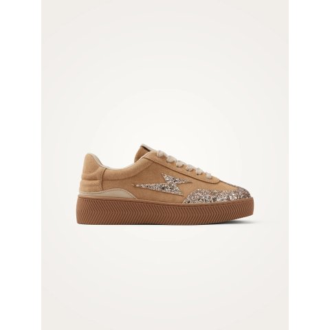 Vanessa Wu - Baskets JANE EMBLEM | Beige | BK2921