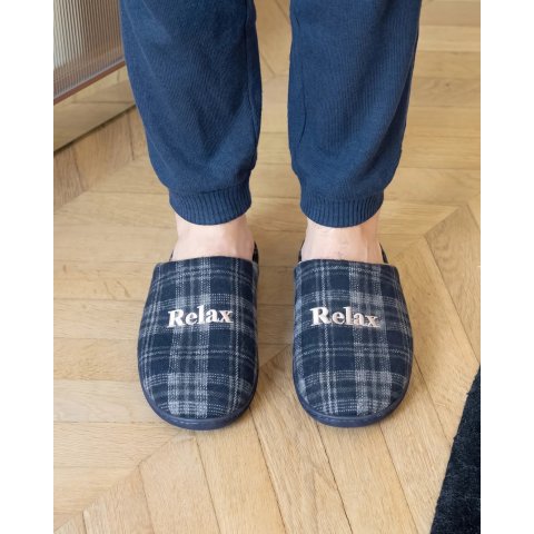 Chaussons mules homme Isotoner | Marine | 98032
