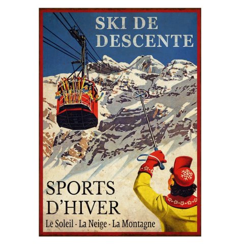 Plaque "Ski de descente" 