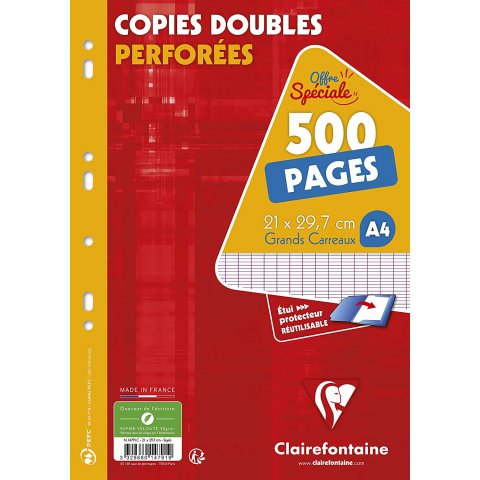 Copies doubles 500 pages séyès- Format A4 