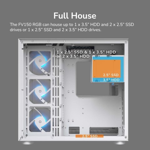 Cougar FV150 RGB, blanc