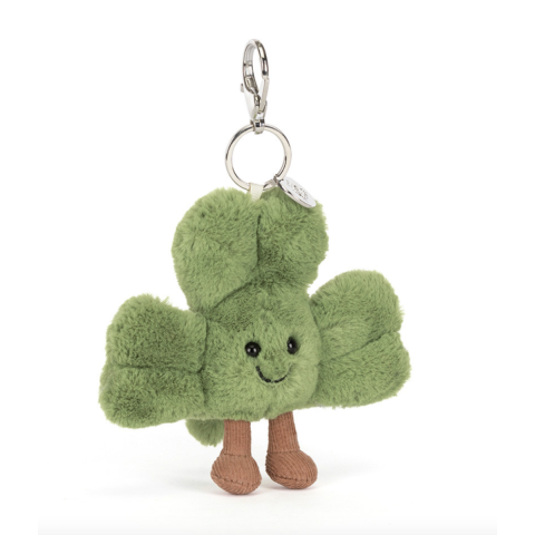 Peluche Amuseables Siofra Shamrock Bag charm - Porte-clé Trèfle JELLYCAT