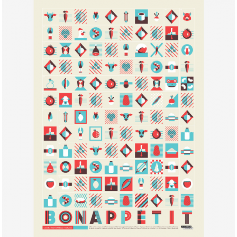 Affiche "Bon Appétit" - LA MAJORETTE A MOUSTACHE