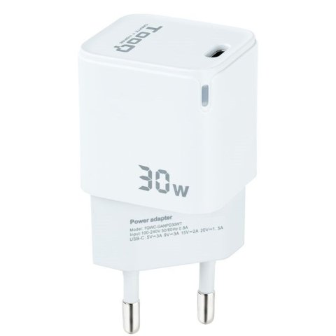 Chargeur TOOQ 30W - USB-C - blanc - TQWC-GANPD30WT