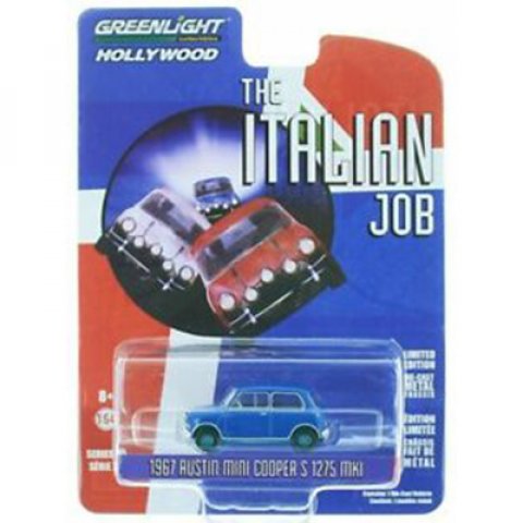 AUSTIN Mini Cooper 1967 Blue "Italien Job" - 1:64 Greenlight 44880-A