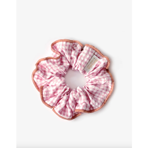 Chouchou vichy surjet - Pivoine