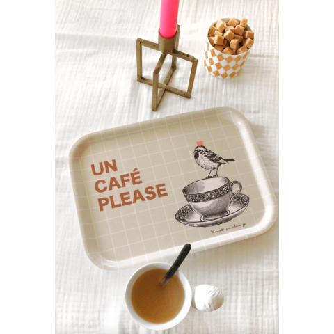 Plateau cuisine en bois de bouleau - Un café please