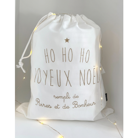 Baluchon de Noël "Joyeux Noël rempli de rires et de bonheur"