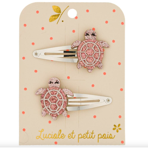 Barrettes Lulu la tortue (paire)