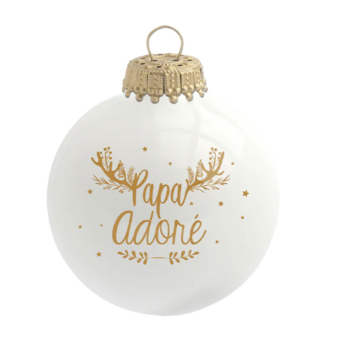 Boule de Noël en verre "Papa Adoré" - Baubels