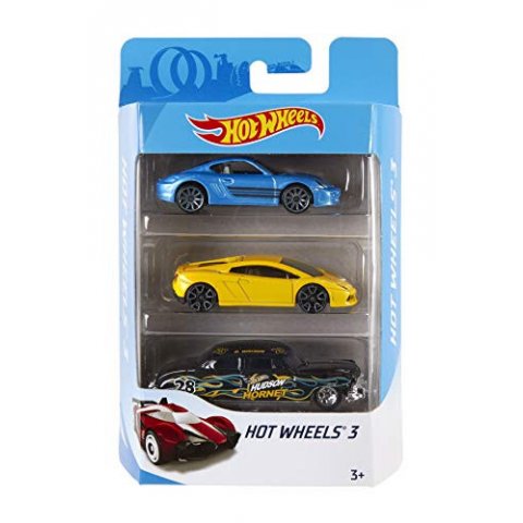 Hot Wheels Coffret 3 véhicules, jouet pour enfant de petites voitures miniatures, modèle aléatoire