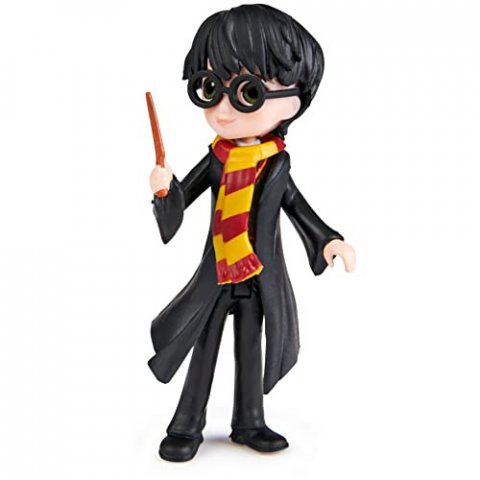 Harry Potter - Figurine Poupée Articulée Harry Potter 8 cm avec Baguette Magique