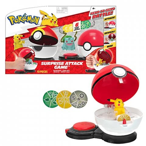 Pokémon - 2 Poké Balls avec Leur Pokémon et 6 disques d'attaques - Modèle aléatoire