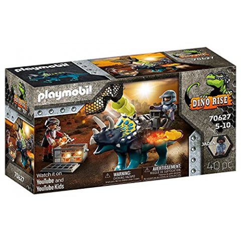 Playmobil 70627 - Dino Rise - Triceratops et Soldats - Accessoires Inclus