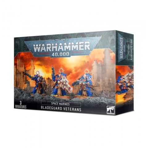 Warhammer 40k - Space marine Vétérans protége-lame / Bladeguard Veterans - 3 figurines