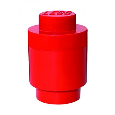 LEGO 40301730 - Brique ronde de rangement empilable - Rouge 12,3 cm