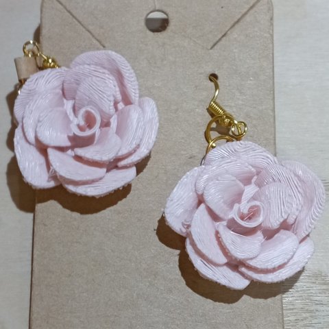 Boucles d'oreilles fleur 3D