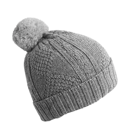 Bonnet Enfant torsade laine brillante - Gravier