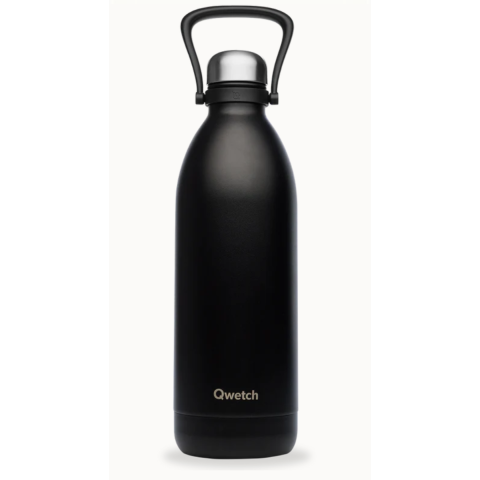 Bouteille isotherme TITAN 2L avec poignée de portage - QWETCH - noir