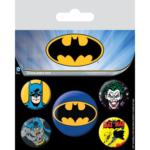Pack de 5 badges Batman